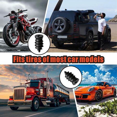 50 PCS Tire Repair Rubber Nails, Spiral Vacuum Tire Plug Kit, Fast Self-Service Puncture Repair Tools for Car, Truck, Motorcycle, Tractor Tire Puncture Repair in Kuwait