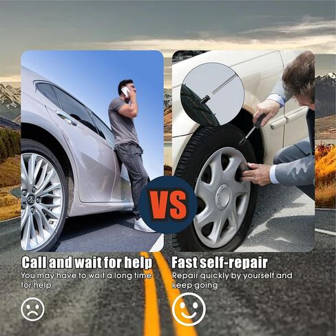 50 PCS Tire Repair Rubber Nails, Spiral Vacuum Tire Plug Kit, Fast Self-Service Puncture Repair Tools for Car, Truck, Motorcycle, Tractor Tire Puncture Repair in Kuwait