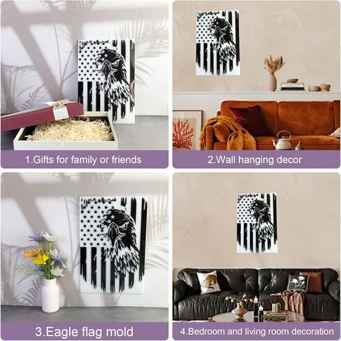 Large Silicone Molds for Resin American Flag Eagle Wall Art Resin Molds, Patriotic Home Decor, Flexible and Durable Casting Mold with Stars and Stripes Design in Saudi Arabia