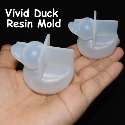 2 Pcs 3D Duck Silicone Resin Mold Cute Duck Chocolate Candy Fondant Mold for Soap Candle Cupcake Dessert Decor in Saudi Arabia