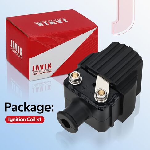 JAVIK Ignition Coil for Mercury-Mercruiser 2 Stroke 25 HP25 15 HP15 E2.5 HP2.5 8 HP8 9.9 HP9.9 10 HP10 20 HP20 for Chrysler Force 40HP 50HP 1992-1995 70/90/120/150HP 1991-1995 832757A4 339-832757A4 in Kuwait