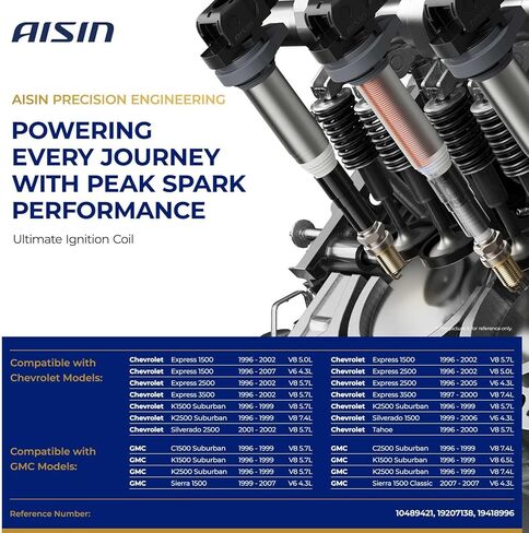 ملف إشعال AISIN AFTERMARKET ESCAZ-00131 - متوافق مع شيفروليه سيلفرادو 1500 2500 تاهو كامارو إكسبريس، جي إم سي سييرا 1500 C1500 C2500 سوبربان K1500 in Kuwait