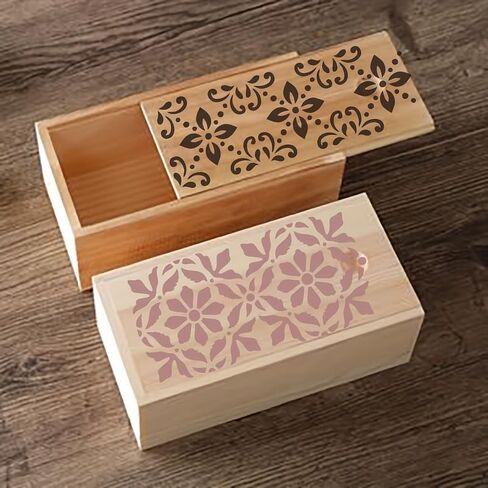 6PCS Border Stencil Geometric Craft Paint Template Reusable Plastic Templates 3 * 12inch Stencils Painting on Wood Furniture Wall Canvas Floor in Saudi Arabia