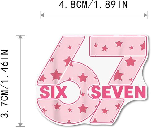 100Pcs Six-Seven Stickers for Kids, Vinyl Stickers Kids Waterproof Stickers for Water Bottles Laptop Classroom Decor in Saudi Arabia