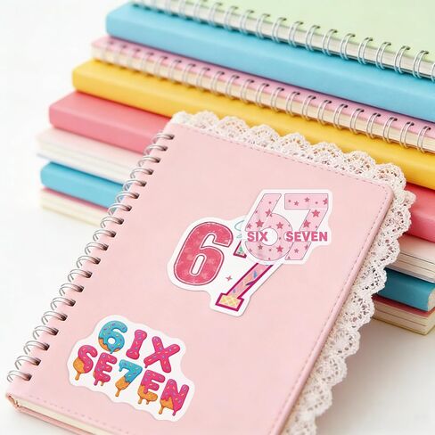 100Pcs Six-Seven Stickers for Kids, Vinyl Stickers Kids Waterproof Stickers for Water Bottles Laptop Classroom Decor in Saudi Arabia