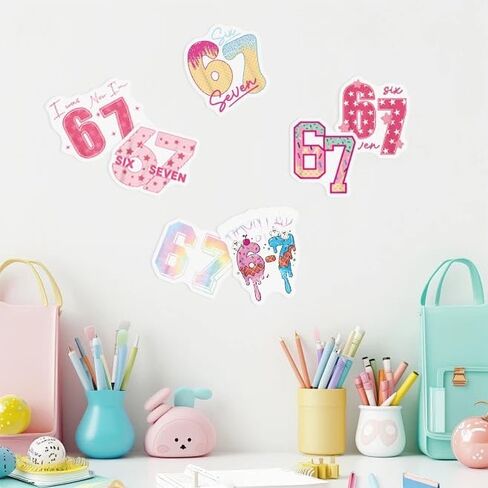 100Pcs Six-Seven Stickers for Kids, Vinyl Stickers Kids Waterproof Stickers for Water Bottles Laptop Classroom Decor in Saudi Arabia