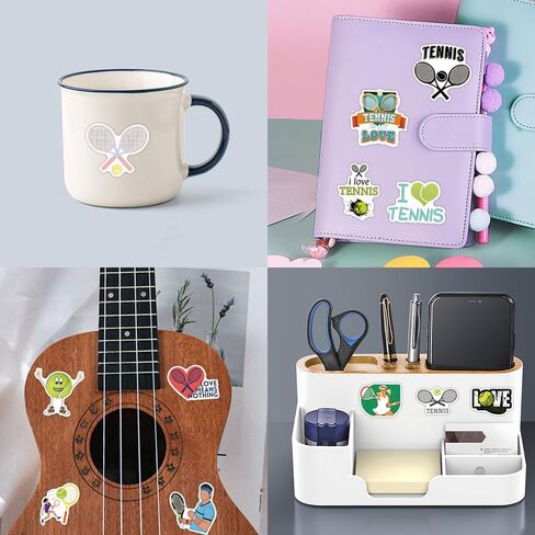 110Pcs Tennis Stickers Vinyl Aesthetics Sticker for Scrapbooking, Diary, Laptop, Bumper, Skateboard, Water Bottle, Computer, Phone, Cartoon, Hard hat, Car Stickers and Decals in Saudi Arabia