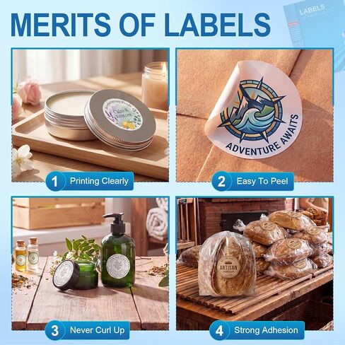 Circle Labels, 2" Diameter High Visibility Round Labels,Round Sticker Labels for Laser&Inkjet Printers,10 Sheets,120 Total Adhesive Labels for Price Tags,QR Codes,Business Logos,Pony Packaging HB-C012 in Saudi Arabia