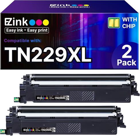 E-Z Ink Compatible Toner Cartridge Replacement for Brother TN229XL Toner Cartridges TN229XL Black High Yield to use with Brother MFC-L3780CDW HL-L3280CDW MFC-L3720CDW HL-L3220CDW with Chip (2 Black) in Kuwait