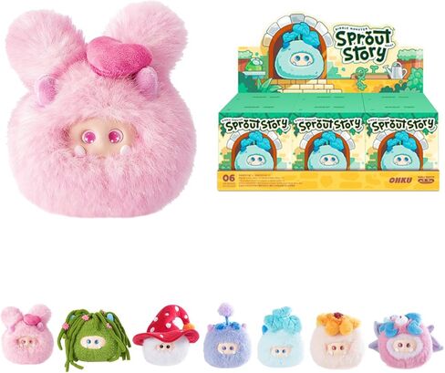 Giggle Monster Sprout Story Series Plush Blind Box Random Design Action Figures Collectible Toys Home Decorations Holiday Birthday Gifts (White) in Saudi Arabia