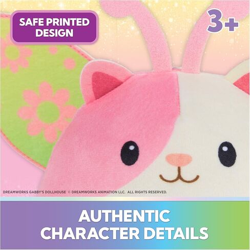 ألعاب قطيفة من Gabby’s Dollhouse Fairylandia Official Hamster Kitties، حيوانات محشوة للقطط، ألعاب حسية للأعمار من 3 سنوات فما فوق، أبيض/وردي in Kuwait
