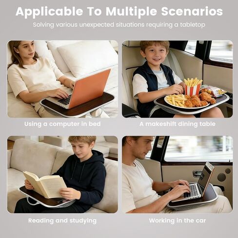 Portable Lap Laptop Desk with Pillow Cushion, Fits up to 15.6 inch Laptop, with Anti-Slip Strip & Storage Function for Home Office Students Use as Computer Laptop Stand, Book Tablet in Saudi Arabia