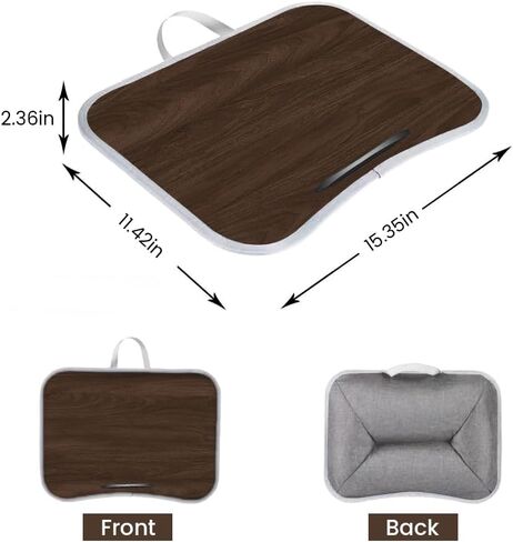 Portable Lap Laptop Desk with Pillow Cushion, Fits up to 15.6 inch Laptop, with Anti-Slip Strip & Storage Function for Home Office Students Use as Computer Laptop Stand, Book Tablet in Saudi Arabia