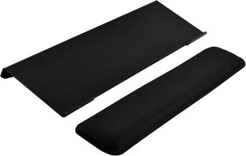 Adjustable Acrylic Keyboard Stand with Removable Memory Foam Wrist Rest, Non-Slip Silicone Pads, Fits Most Keyboards(Color:Black) in Saudi Arabia