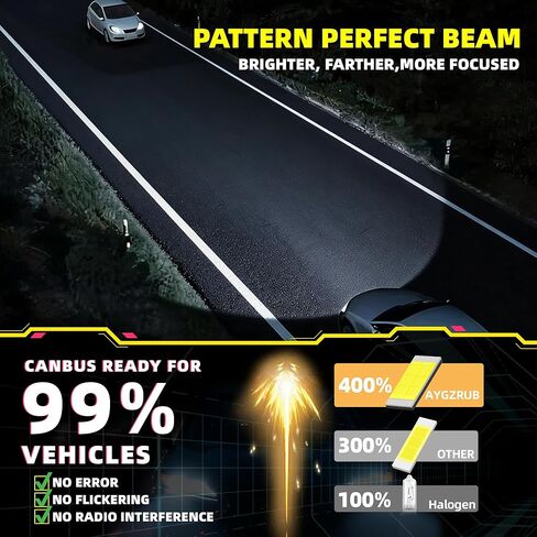 لمبة إضاءة H11B تناسب KIA Optima، Sportage، Sorento، Sedona، Forte، Rio، Amanti، Rondo، Ford Fiesta، H11B Low Beam، مجموعة مصابيح عالية الأداء، قطعتان in Kuwait