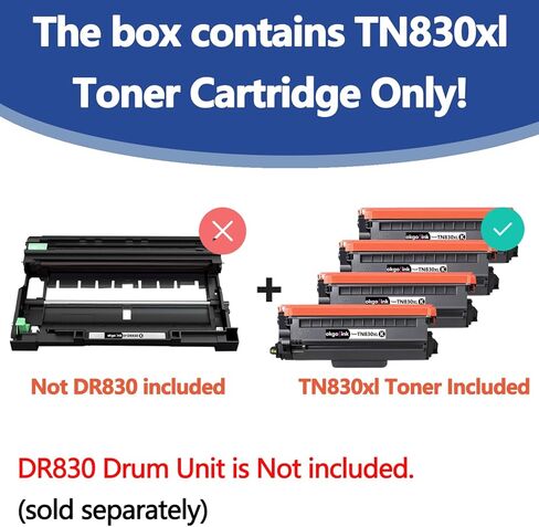 Compatible TN830XL TN830 Toner Cartridge Replacement for Brother TN-830XL TN-830 XL TN830xl/v Toner with DCP-L2640DW HL-L2460DW HL-L2480DW HL-L2400D HL-L2405W MFC-L2820DW Printer ,4 Pack Black in Saudi Arabia