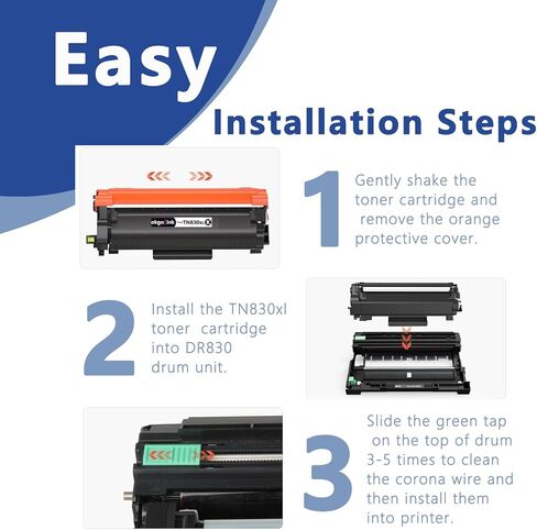 Compatible TN830XL TN830 Toner Cartridge Replacement for Brother TN-830XL TN-830 XL TN830xl/v Toner with DCP-L2640DW HL-L2460DW HL-L2480DW HL-L2400D HL-L2405W MFC-L2820DW Printer ,4 Pack Black in Saudi Arabia