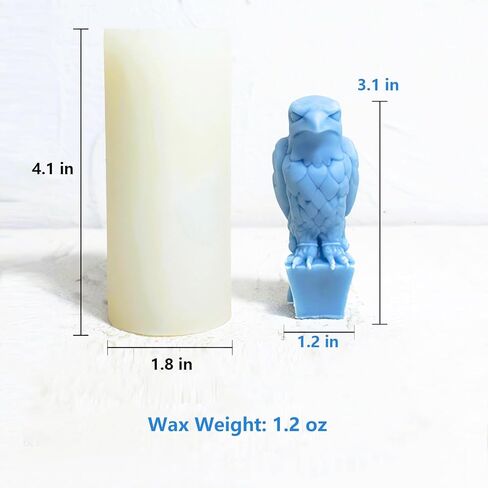 Eagle Silicone Mold, Hawk Candle Mold for Soap Soy Wax DIY Handcraft, Skeletons Covering Ears Resin Mold for Wedding Party Home Dinner Festive Days Car Decoration in Kuwait
