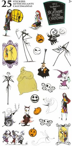 مجموعة أقلام Nightmare Before Christmas مع مجموعة أقلام - حزمة مع دفتر جاك سكيلينجتون الحلزوني مع علامات تبويب مقسمة وأقلام وملصقات | مجلة "إن بي سي". in Saudi Arabia