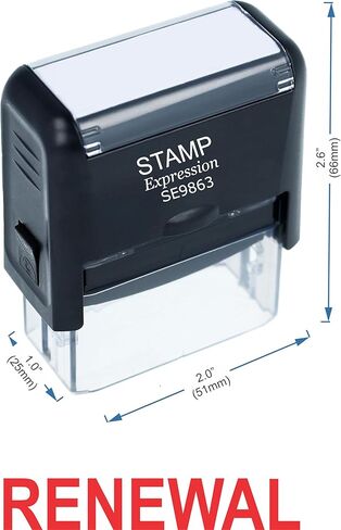 StampExpression - ختم مطاطي ذاتي التحبير لمكتب التجديد - حبر أحمر (A-5607) in Kuwait