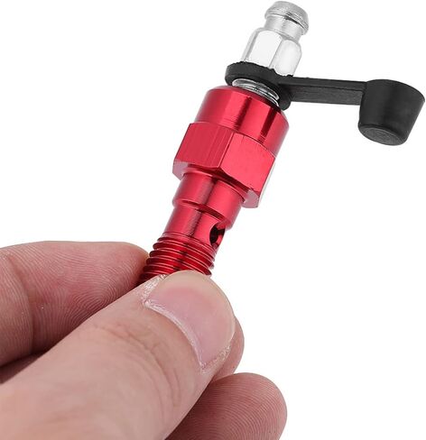 Zerodis Brake Caliper Bleed Screw Motorcycle Brake Bleed Screw Nipple Universal Aluminum Caliper Master Cylinder Bleeder Valve for Front Rear Lines M10 X1.0mm Systems (Red) in Kuwait