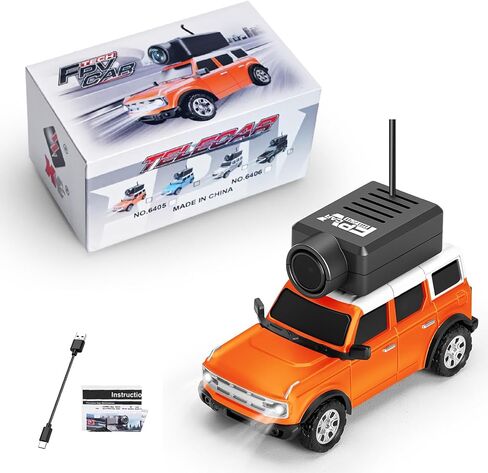 سيارة WLtoys Mini RC، سيارة الانجراف FPV RC بمقياس 1:64 مع كاميرا HD 720P، التحكم في تطبيق WiFi مع ألعاب السباق الصغيرة بمنظور الشخص الأول للمراهقين والبالغين (برتقالي) in Kuwait