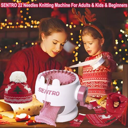 PKHOUHYI Sentro 22 Knitting Machine, Sentro 22 Needles Knitting Machine Automatic Circular Weaving Spinning Knitting Loom Machine Kit for Adults and Beginners for Kintting Toys/Scarf/Hats/Sweater in Saudi Arabia