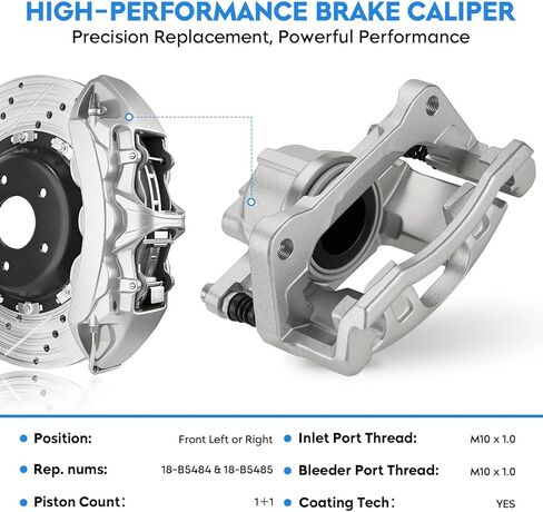 Front Brake Caliper w/Bracket (Pair) Fit for Chrysler Town & Country, for Ford Grand Caravan Journey Nitro, for Jeep Wrangler JK, Ram C/V, for Routan, 2PC 18-B5484 18-B5485 in Saudi Arabia