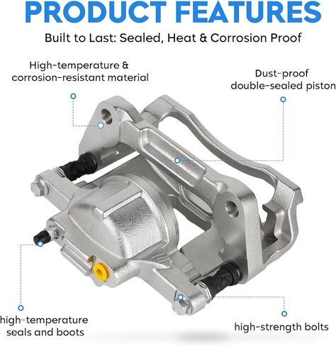 Front Brake Caliper w/Bracket (Pair) Fit for Chrysler Town & Country, for Ford Grand Caravan Journey Nitro, for Jeep Wrangler JK, Ram C/V, for Routan, 2PC 18-B5484 18-B5485 in Saudi Arabia