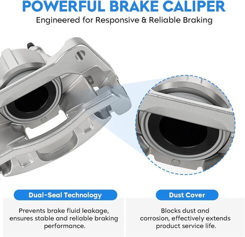 Front Brake Caliper w/Bracket (Pair) Fit for Chrysler Town & Country, for Ford Grand Caravan Journey Nitro, for Jeep Wrangler JK, Ram C/V, for Routan, 2PC 18-B5484 18-B5485 in Saudi Arabia