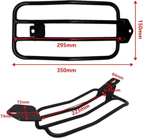 Motorcycle Luggage Rack Removable Rack Fit for Honda Rebel 1100 CMX1100 CM1100 CM 1100 CMX 1100 2021-2024 Black in Saudi Arabia