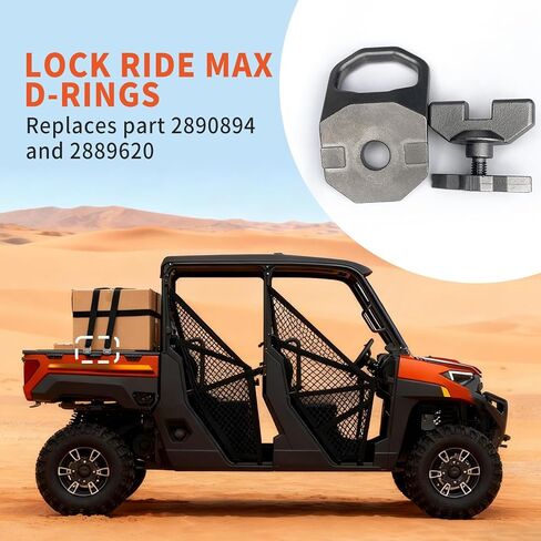 Lock and Ride Max D-Rings Replaces 2889620 2890894 for Polaris Xpedition 2024-2025 (XP, XP5 ADV, ADV5) & Ranger (XD 1500, Crew XD 1500) Accessories-Set of 2pcs in Saudi Arabia