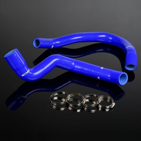 G-PLUS Silicone Radiator Coolant Hose Kit w/Clamps Compatible with Jeep Cherokee XJ 4.0 l6 1991-2001 Blue 2 PCS in Kuwait