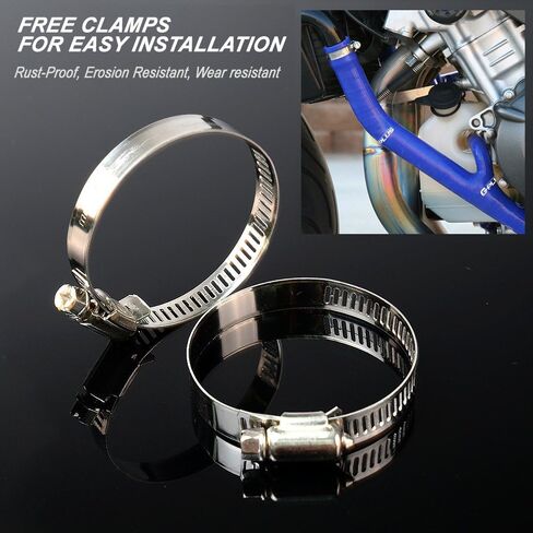 G-PLUS Silicone Radiator Coolant Hose Kit w/Clamps Compatible with Jeep Cherokee XJ 4.0 l6 1991-2001 Blue 2 PCS in Kuwait