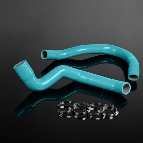 G-PLUS Silicone Radiator Coolant Hose Kit w/Clamps Compatible with Jeep Cherokee XJ 4.0 l6 1991-2001 Blue 2 PCS in Kuwait