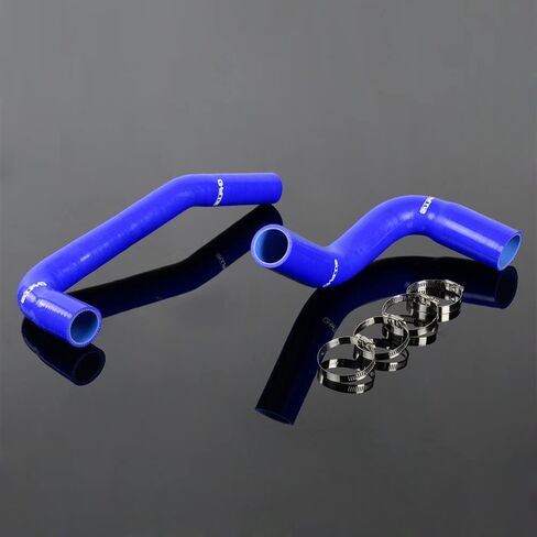 G-PLUS Silicone Radiator Coolant Hose Kit w/Clamps Compatible with Jeep Cherokee XJ 4.0 l6 1991-2001 Blue 2 PCS in Kuwait