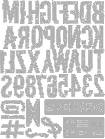 Sizzix Thinlits Die Set, Typography by Seth Apter, 43 Cutting Dies in Kuwait