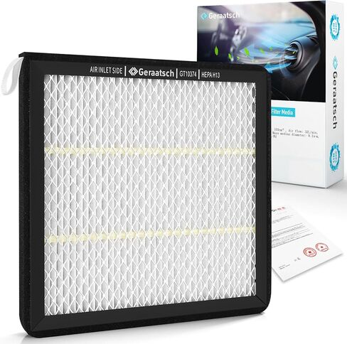 HEPA Cabin Air Filter with Activated Carbon Bean, Tested 99.95% Filtration, Zero deformation, CF10374 for Dodge Dart (2013-2016), Pontiac Vibe (2003-2008), Toyota Tacoma (2005-2023) in Saudi Arabia