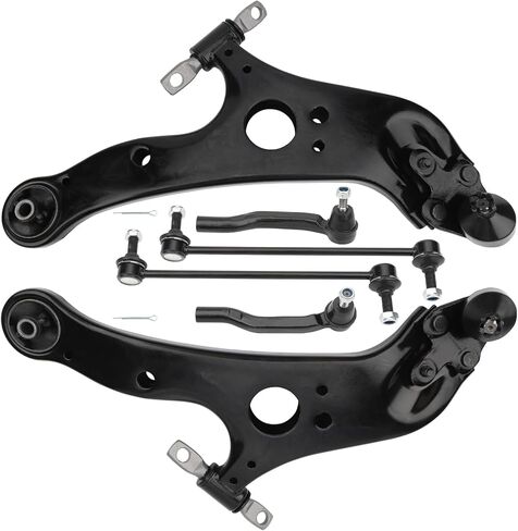 Front Lower Control Arms Kit Compatible with Toyota Sienna 2011-2018 - Ball Joints Sway Bars Outer Tie Rods Front End Suspension kit in Kuwait