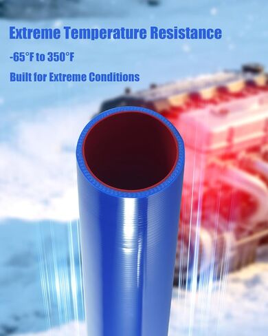 Silicone Radiator Coolant Hose Fit for Peterbilt Freightliner Kenworth Truck Trailer Bus, Coolant Hose High Temp 3" ID x 3 Foot, 4 Ply with Rubber Lining in Saudi Arabia