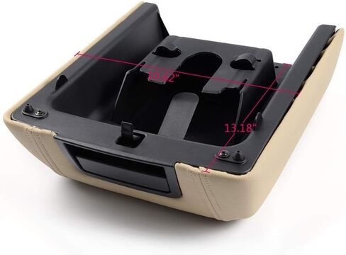 مجموعة مزلاج غطاء مسند ذراع وحدة التحكم المركزية G-PLUS متوافقة مع شاحنة Ford F150 Pickup 2004 2005 2006 2007 2008 تناسب فقط الطرازات ذات التحول الأرضي 5L3Z-1506024-AAD، بيج in Kuwait