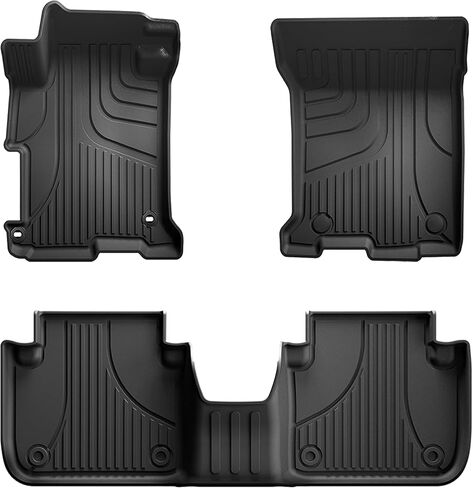 All Weather Floor Mats Fit for Honda Accord Sedan 2017 2016 2015 2014 2013, AOMSAZTO Rubber Floor Liners for Accord Sedans 1st & 2nd Row All-Round Protection (Not for Coupe) in Kuwait