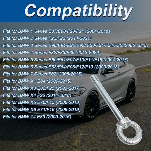 Engine Tow Hook Tractive Front Tow Hook Towing Eye Hook Compatible with BMW 1 3 5 7 Series X1 X3 X5 X6 N20 N46 N52 N54 N55 in Saudi Arabia