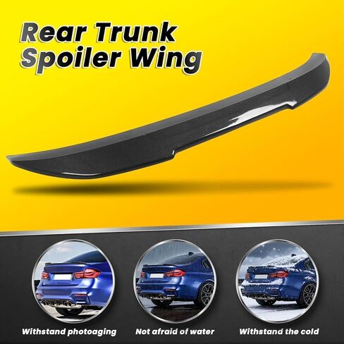 Trunk Spoiler PSM-Style Compatible with 2013-2018 3 Series F30 Sedan F80 M3 Sedan Gloss Black in Saudi Arabia