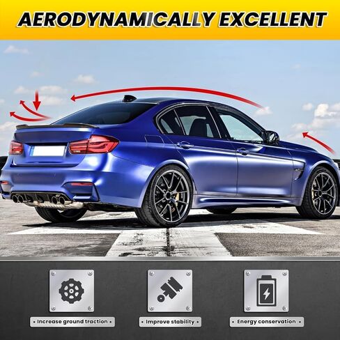 Trunk Spoiler PSM-Style Compatible with 2013-2018 3 Series F30 Sedan F80 M3 Sedan Gloss Black in Saudi Arabia