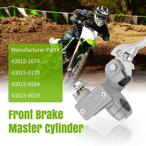 مفتاح فرامل أسطوانة رئيسية للفرامل الأمامية مناسب لـ Kawasaki KX65 KX85 KX100 KX112 KX125 KX250 KX450 KX500 KLX300R KLX450R OE # 43015-1674 43015-0170 43015-0564 43015-0619 in Kuwait
