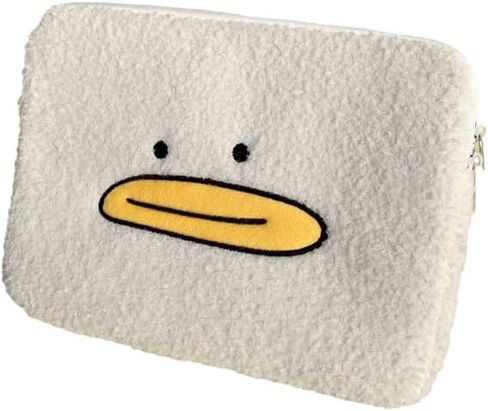 Cutecore Y2K Puffy Laptop Sleeve Duck Patterned Laptop Case Kawaii Notebook Cover Comfyable Laptop Bags 11-15.6 Inch (13-14 Inch,White) in Kuwait