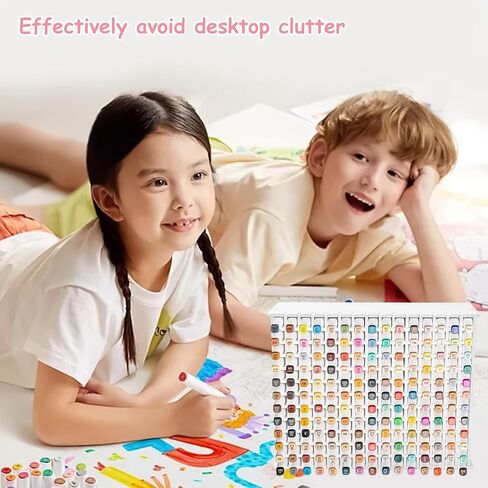 BigKing Art Marker Storage Rack - Watercolour Brushes Pens Color Pencils Organizer Holder for Desk, White (180 Holes) in Kuwait