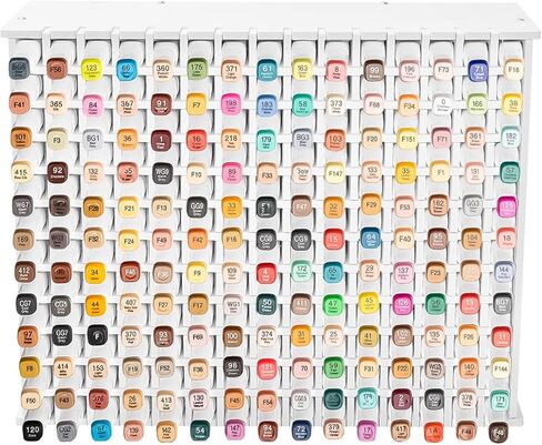 BigKing Art Marker Storage Rack - Watercolour Brushes Pens Color Pencils Organizer Holder for Desk, White (180 Holes) in Kuwait