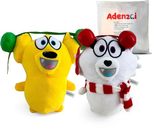 Tyler and Snowi Snuggle Bundle Plush Set – Soft Stuffed Animal Plushies, Tyler and Snowi Plush Toy, Cute Cuddly Character Plush Gift Set for Kids and Fans in Saudi Arabia
